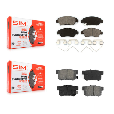 Front Rear Semi-Metallic Brake Pads Kit For Honda Civic Acura ILX RSX CR-Z KSM-100437