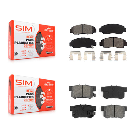Front Rear Semi-Metallic Brake Pads Kit For Honda Accord Acura CSX KSM-100440