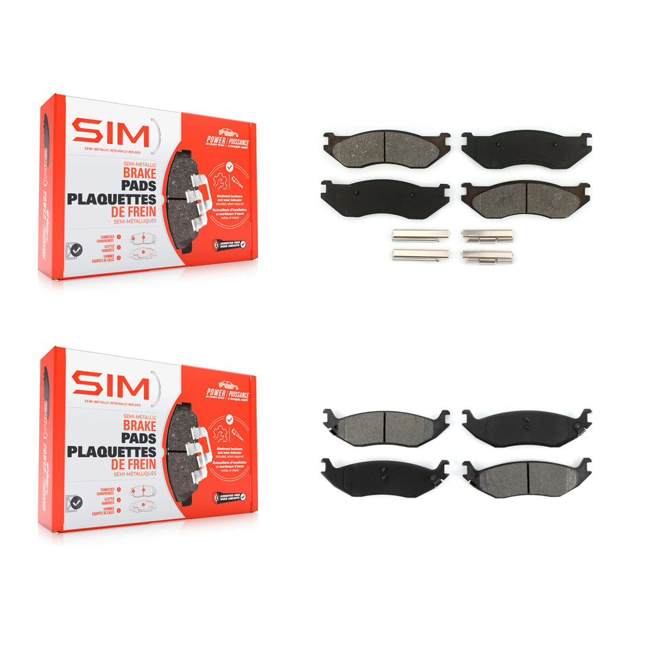 Front Rear Semi-Metallic Brake Pads Kit For Dodge Ram 1500 KSM-100443