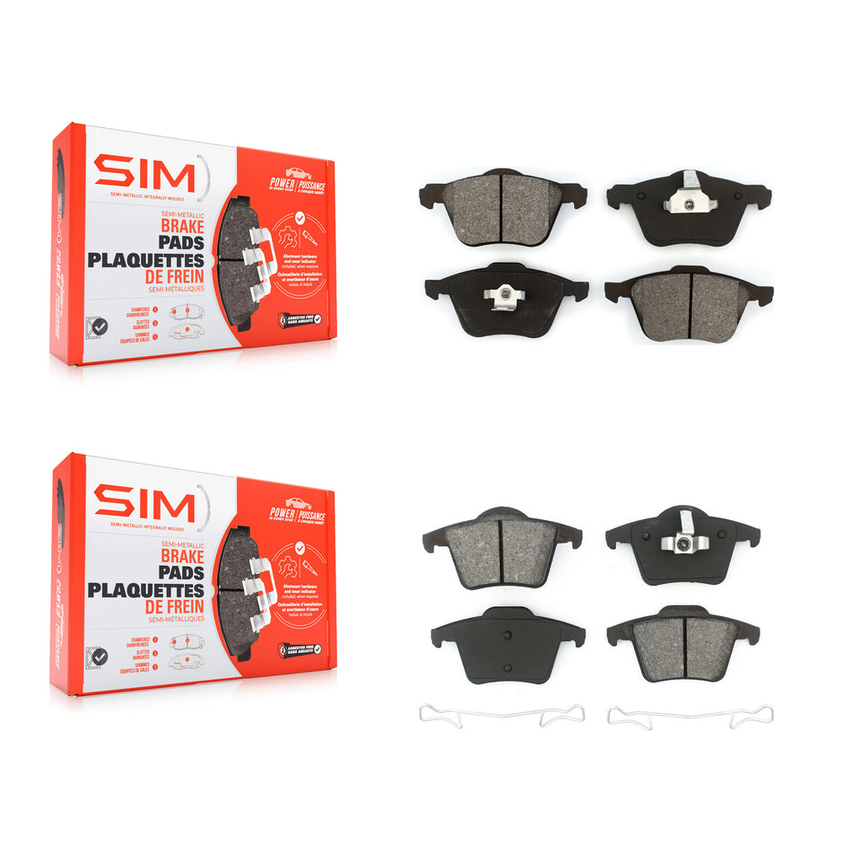 Front Rear Semi-Metallic Brake Pads Kit For Volvo XC90 With 316mm Diameter Rotor KSM-100448