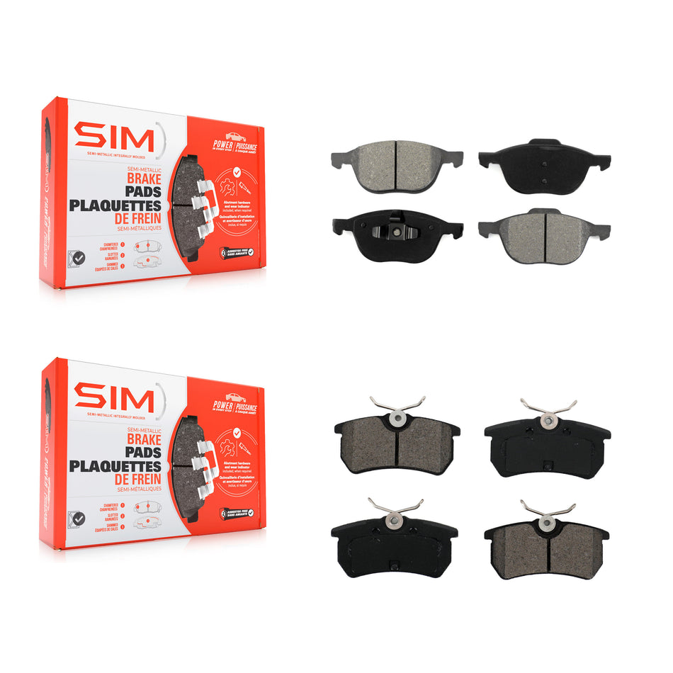 Front Rear Semi-Metallic Brake Pads Kit For Ford Focus KSM-100451