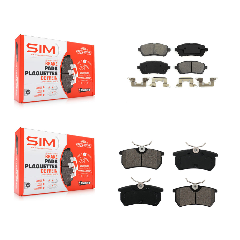 Front Rear Semi-Metallic Brake Pads Kit For Ford Fiesta KSM-100456