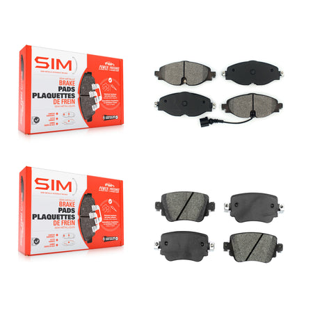 Front Rear Semi-Metallic Brake Pad Kit For Volkswagen Golf SportWagen GTI Alltrack Passat KSM-100467