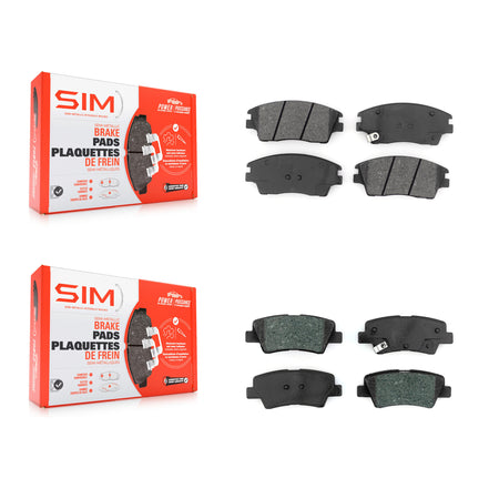 Front Rear Semi-Metallic Brake Pads Kit For 2017-2020 Hyundai Elantra 1.6L KSM-100471
