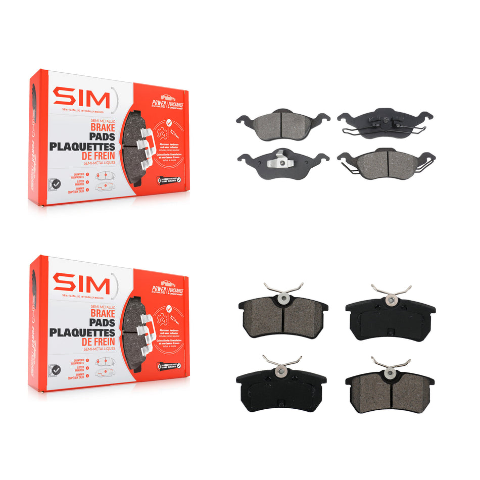 Front Rear Semi-Metallic Brake Pads Kit For Ford Focus KSM-100476