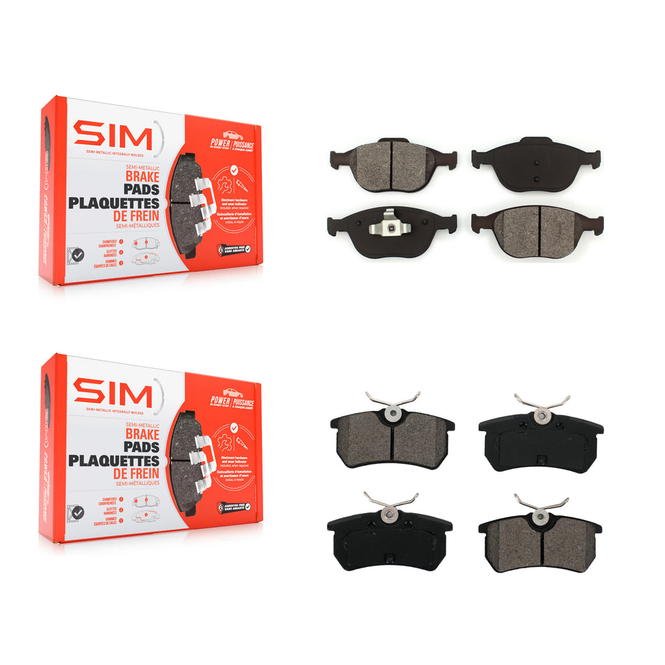 Front Rear Semi-Metallic Brake Pads Kit For Ford Focus SVT KSM-100478