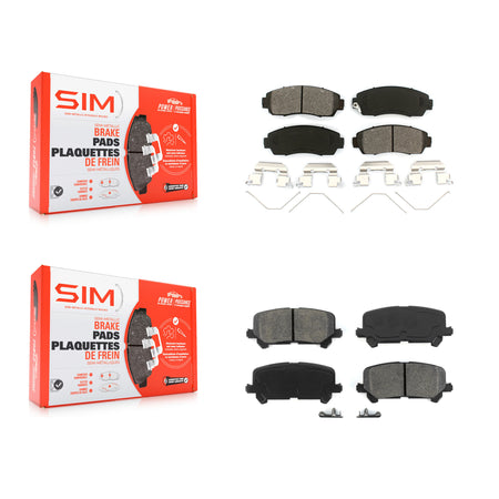 Front Rear Semi-Metallic Brake Pads Kit For 2019-2024 Honda Passport KSM-100482
