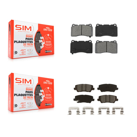 Front Rear Semi-Metallic Brake Pads Kit For Cadillac ATS CTS KSM-100486