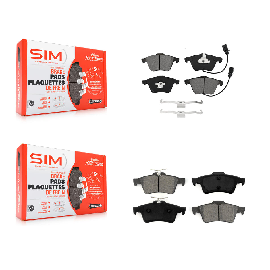 Front Rear Semi-Metallic Brake Pads Kit For Saab 9-3 9-3X KSM-100490