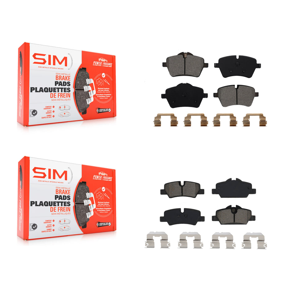 Front Rear Semi-Metallic Brake Pads Kit For Mini Cooper KSM-100492