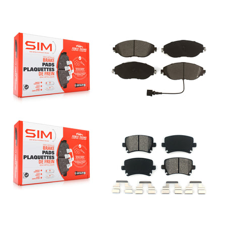 Front Rear Semi-Metallic Brake Pads Kit For Volkswagen GTI CC KSM-100510