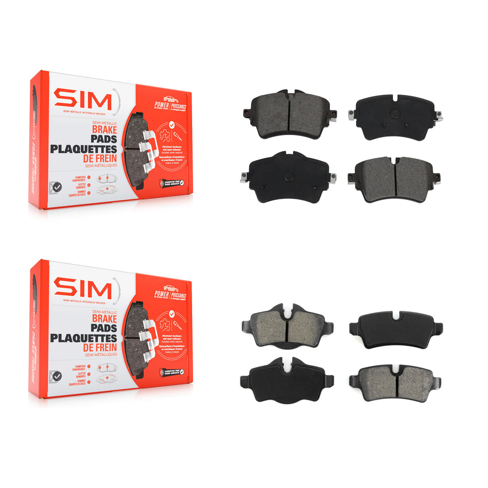 Front Rear Semi-Metallic Brake Pads Kit For 2015 Mini Cooper 1.6L KSM-100517