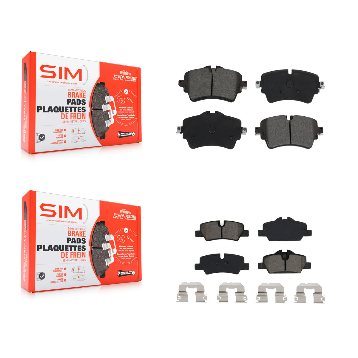 Front Rear Semi-Metallic Brake Pads Kit For Mini Cooper KSM-100518