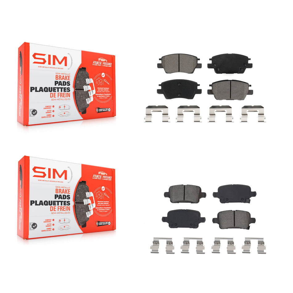 Front Rear Semi-Metallic Brake Pads Kit For Chevrolet Cruze Bolt EV Volt EUV KSM-100526