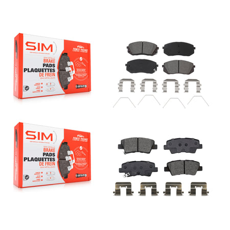 Front Rear Semi-Metallic Brake Pads Kit For Kia Hyundai Forte Kona Elantra GT Optima Soul KSM-100528