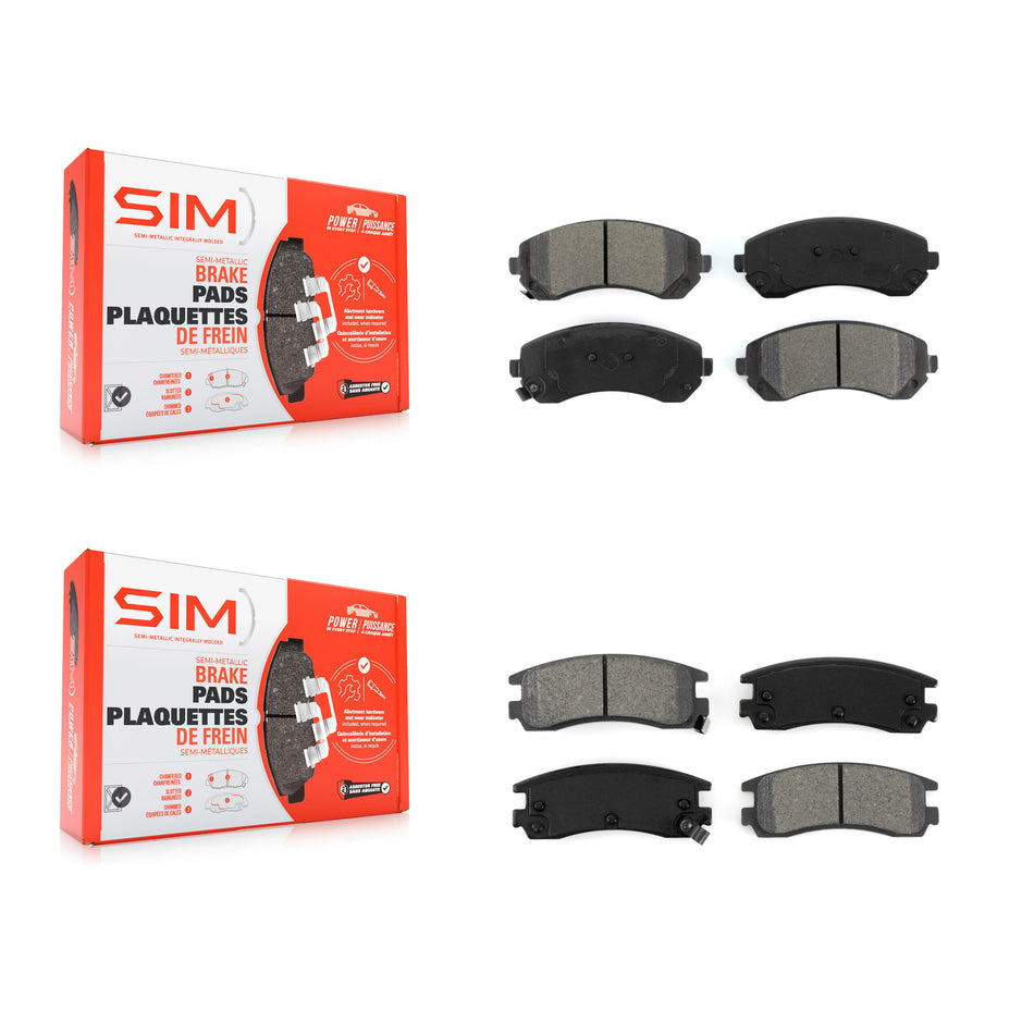 Front Rear Semi-Metallic Brake Pads Kit For Buick Rendezvous Pontiac Montana Chevrolet KSM-100538