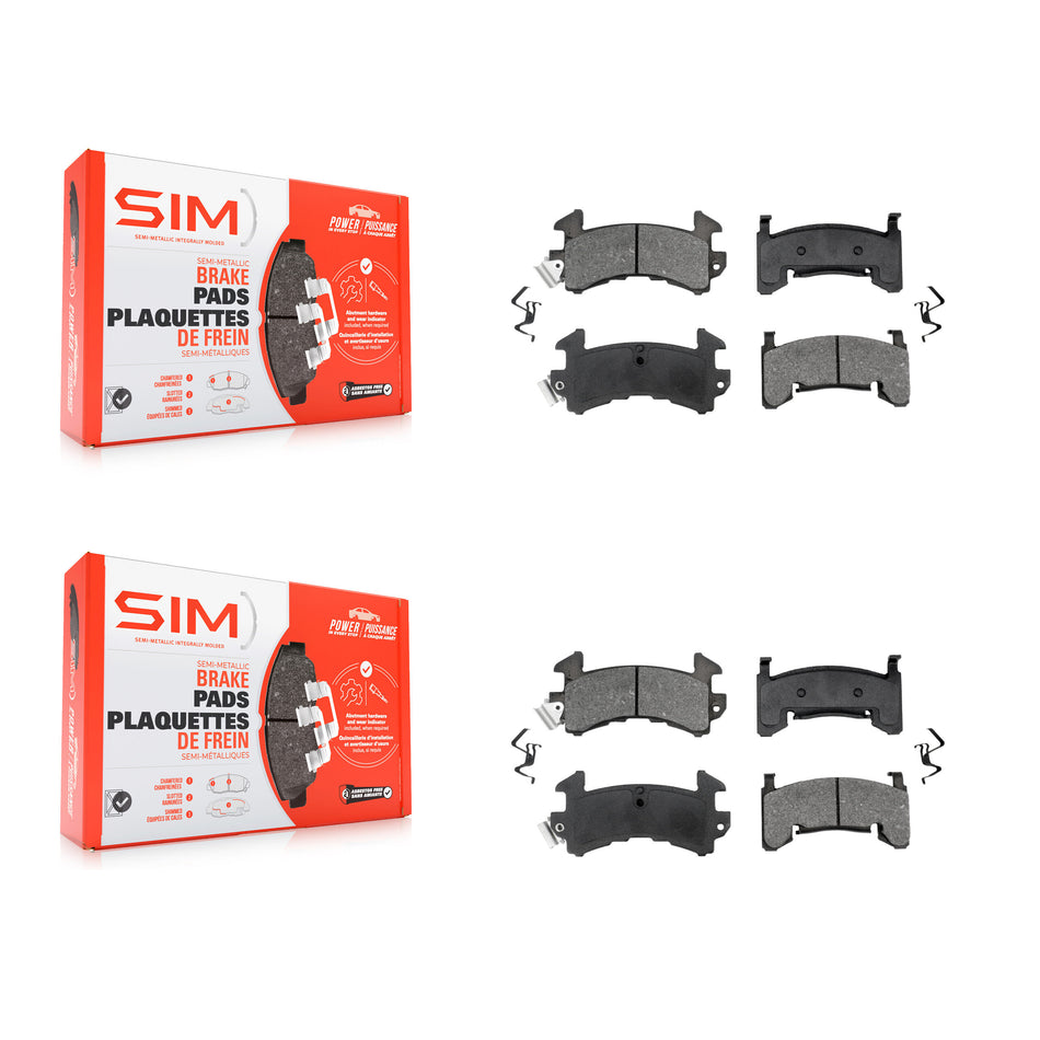 Front Rear Semi-Metallic Brake Pads Kit For Chevrolet Camaro Pontiac Firebird Cadillac KSM-100549