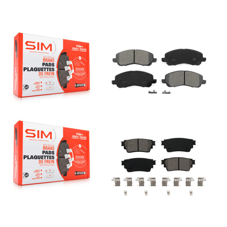 Front Rear Semi-Metallic Brake Pads Kit For Mitsubishi Outlander KSM-100559
