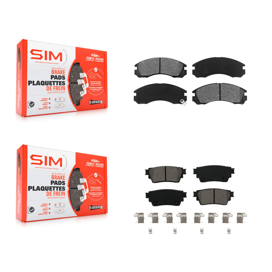 Front Rear Semi-Metallic Brake Pads Kit For Mitsubishi Outlander PHEV KSM-100562