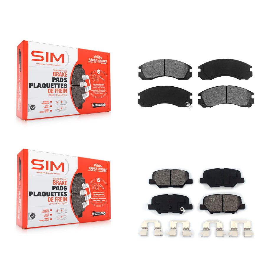 Front Rear Semi-Metallic Brake Pads Kit For Mitsubishi Outlander PHEV KSM-100563