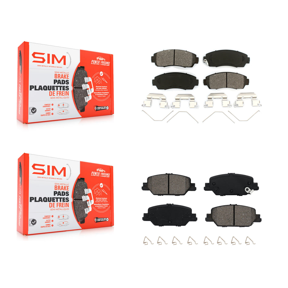 Front Rear Semi-Metallic Brake Pads Kit For Honda CR-V FULL HYBRID EV-GAS (FHEV) engine KSM-100564