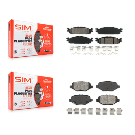 Front Rear Semi-Metallic Brake Pads Kit For 2015 Ford Explorer Without Heavy Duty Brakes KSM-100570