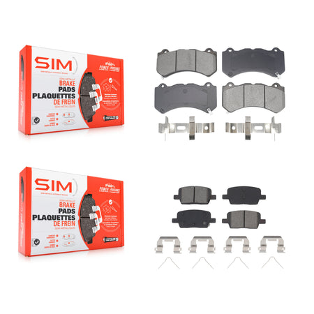 Front Rear Semi-Metallic Brake Pads Kit For Chevrolet Camaro KSM-100586