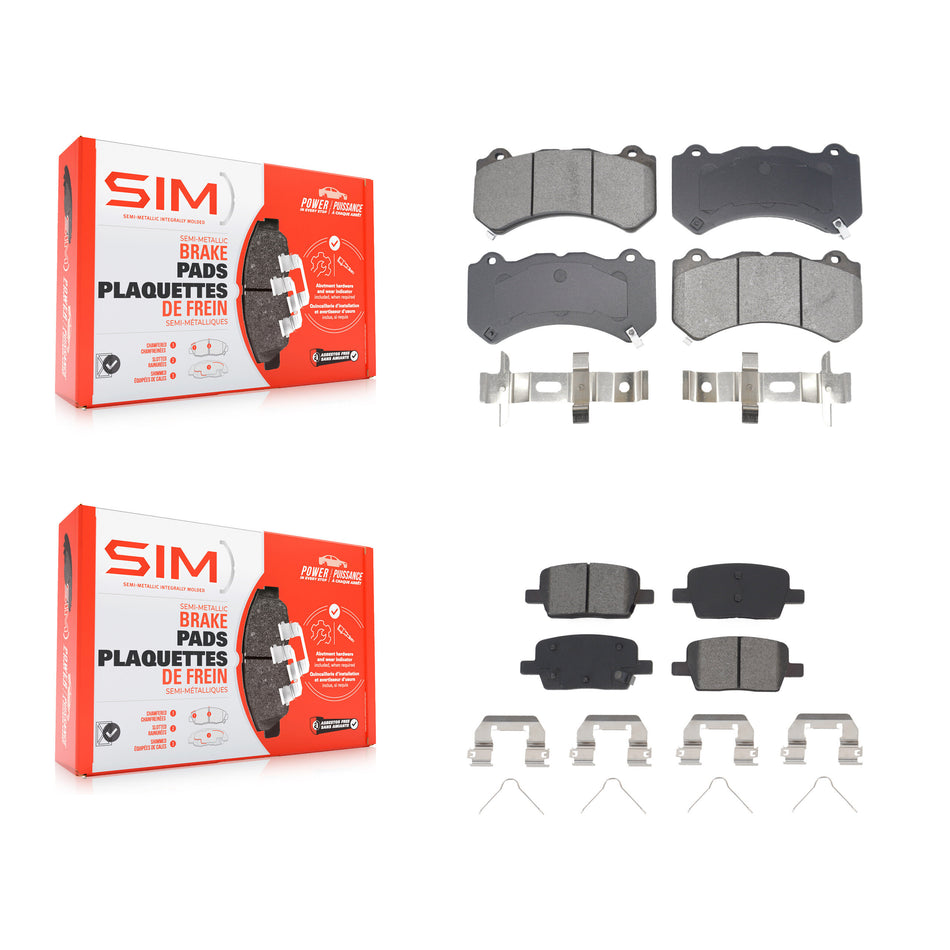 Front Rear Semi-Metallic Brake Pads Kit For Chevrolet Camaro KSM-100586