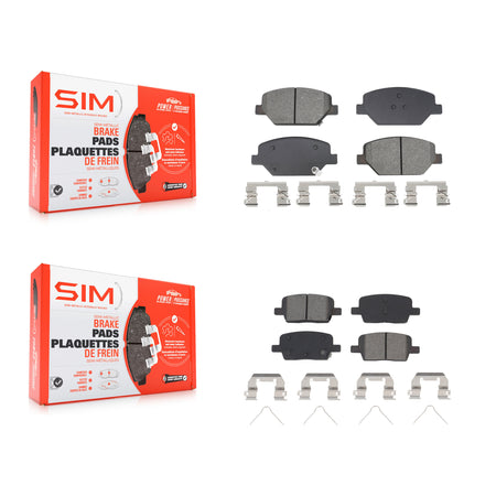 Front Rear Semi-Metallic Brake Pads Kit For Chevrolet Camaro Without Brembo Calipers KSM-100587