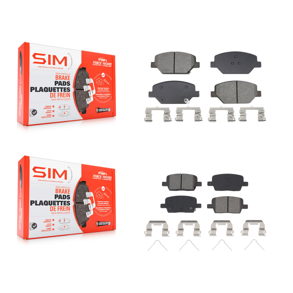 Front Rear Semi-Metallic Brake Pads Kit For Chevrolet Camaro Without Brembo Calipers KSM-100587