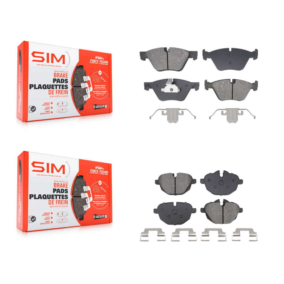 Front Rear Semi-Metallic Brake Pads Kit For BMW 528i xDrive KSM-100588