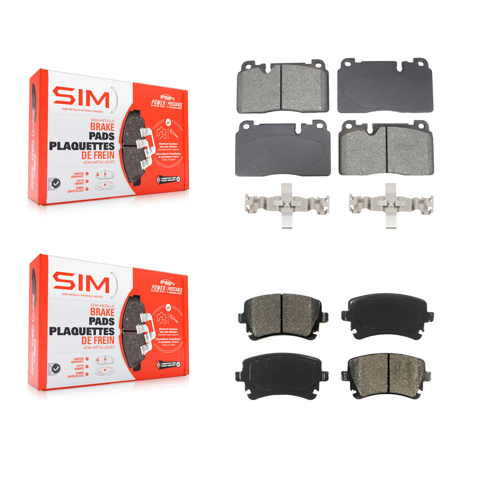 Front Rear Semi-Metallic Brake Pads Kit For 2016 Audi Q5 FLEX engine KSM-100590