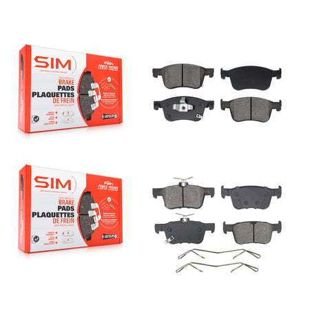 Front Rear Semi-Metallic Brake Pads Kit For Honda Accord Civic KSM-100609