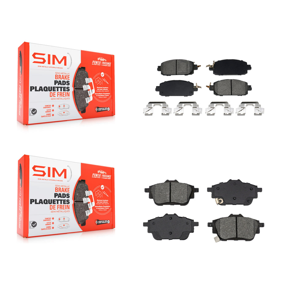 Front Rear Semi-Metallic Brake Pads Kit For 2020-2023 Nissan Sentra Disc rear brakes KSM-100624