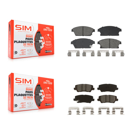 Front Rear Semi-Metallic Brake Pads Kit For Cadillac ATS With 300mm Diameter Rotor KSM-100634