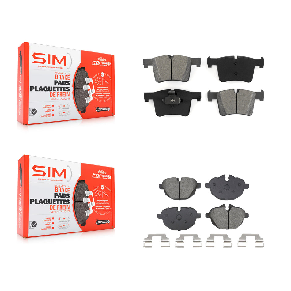 Front Rear Semi-Metallic Brake Pads Kit For BMW X3 X4 KSM-100636