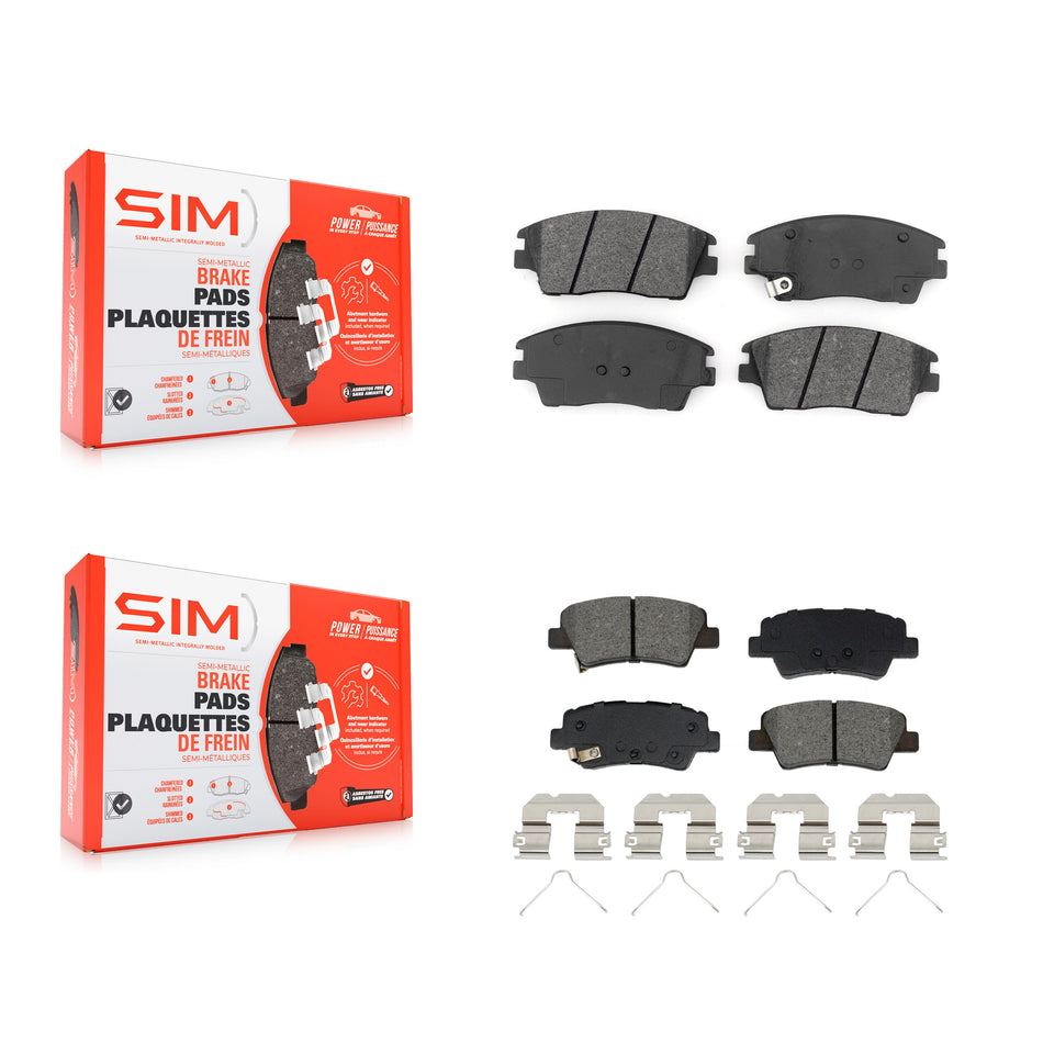 Front Rear Semi-Metallic Brake Pads Kit For Kia Sportage Hyundai Tucson KSM-100641