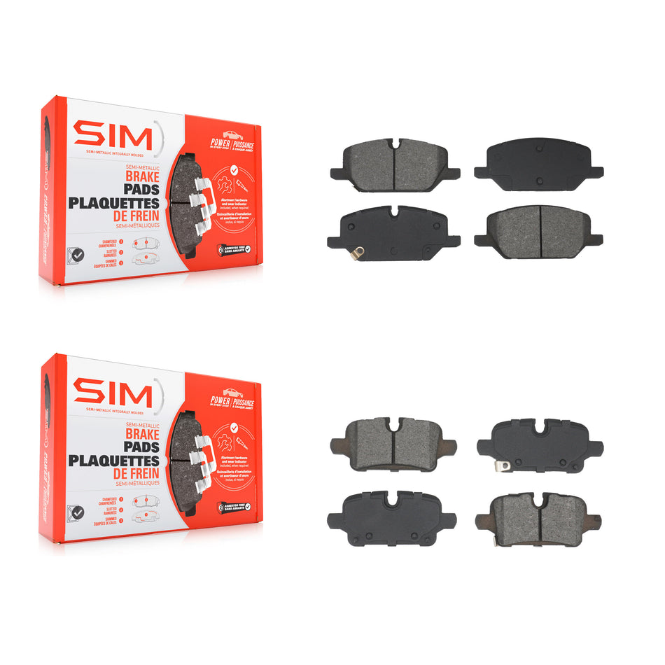 Front Rear Semi-Metallic Brake Pads Kit For GMC Terrain Chevrolet Equinox KSM-100663
