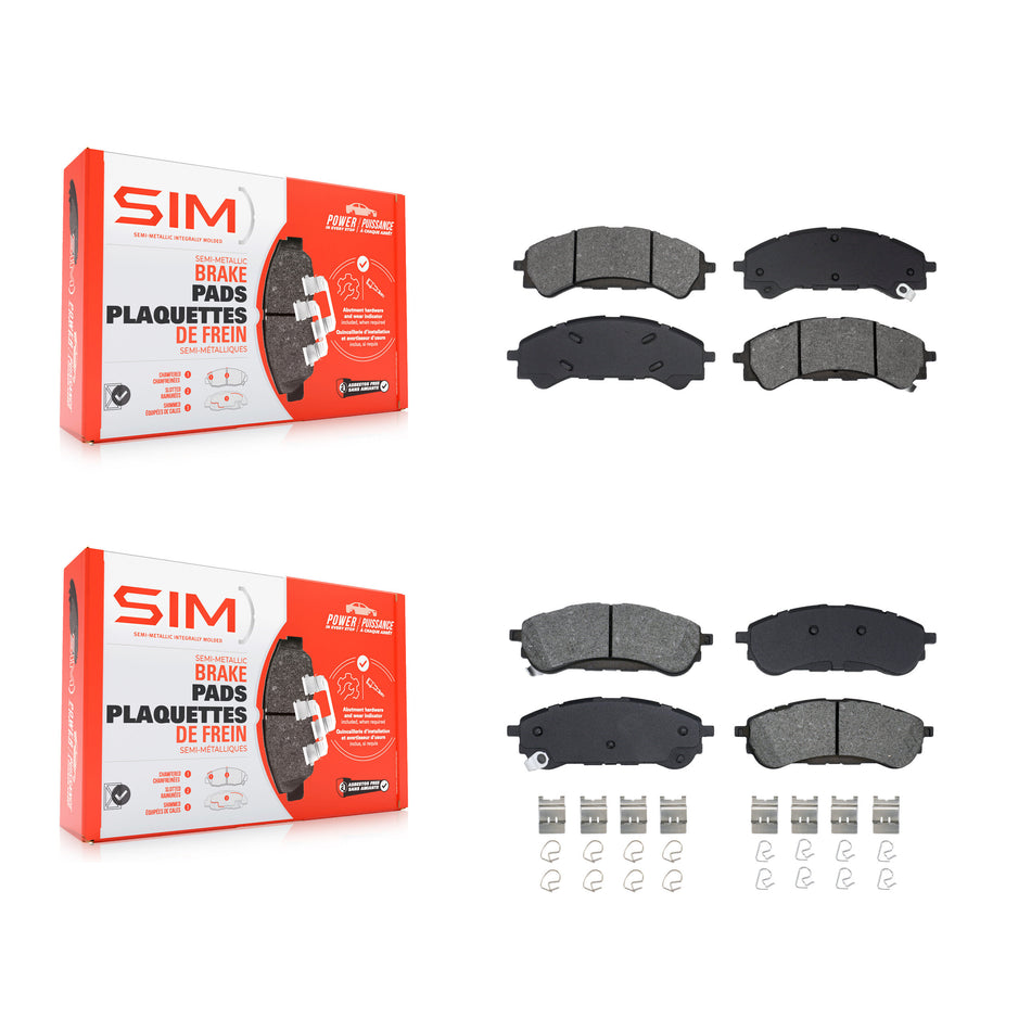 Front Rear Semi-Metallic Brake Pads Kit For 2019-2023 Ford Ranger KSM-100675