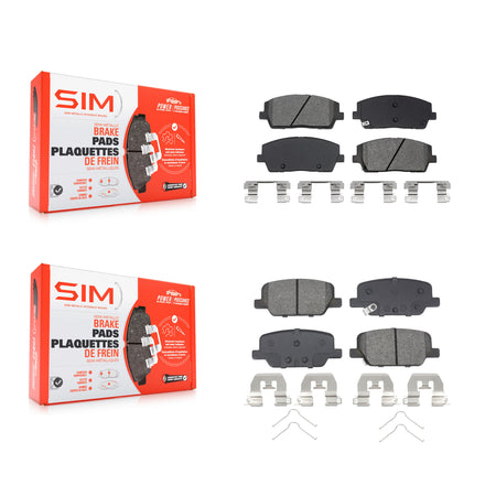 Front Rear Semi-Metallic Brake Pads Kit For Hyundai Palisade Kia Telluride KSM-100688