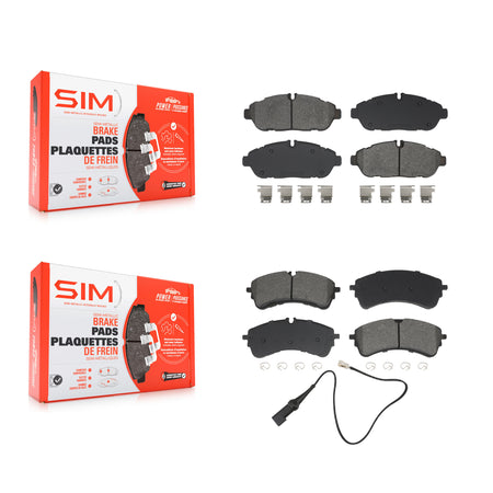 Front Rear Semi-Metallic Brake Pads Kit For Ford Transit-250 Transit-150 Transit-350 HD KSM-100693