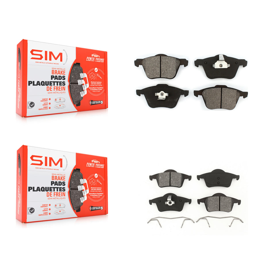 Front Rear Semi-Metallic Brake Pads Kit For 2008-2009 Volvo S60 2.5T KSM-100712