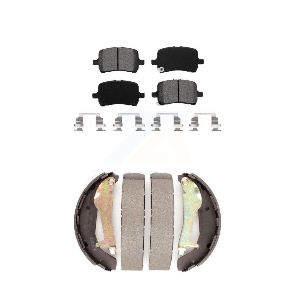 Front Rear Semi-Metallic Brake Pads And Drum Shoes Kit For 2010 Chevrolet HHR SS KSN-100879