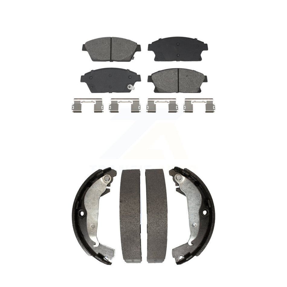 Front Rear Semi-Metallic Brake Pads Drum Shoe Kit For 14-15 Chevrolet Cruze DIESEL engine KSN-100909