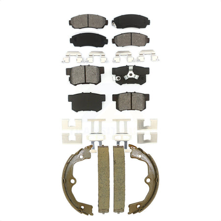 Front Rear Semi-Metallic Brake Pads And Parking Shoes Kit For Honda Accord Crosstour KSN-100925