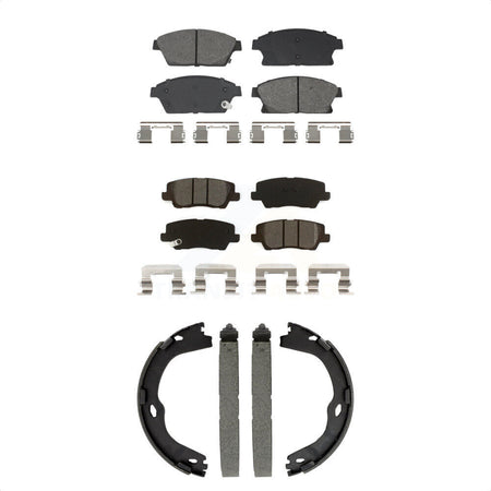 Front Rear Semi-Metallic Brake Pads And Parking Shoes Kit For Cadillac ATS KSN-100939