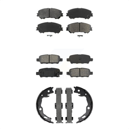 Front Rear Semi-Metallic Brake Pads And Parking Shoes Kit For Nissan Rogue Sport Qashqai KSN-100955