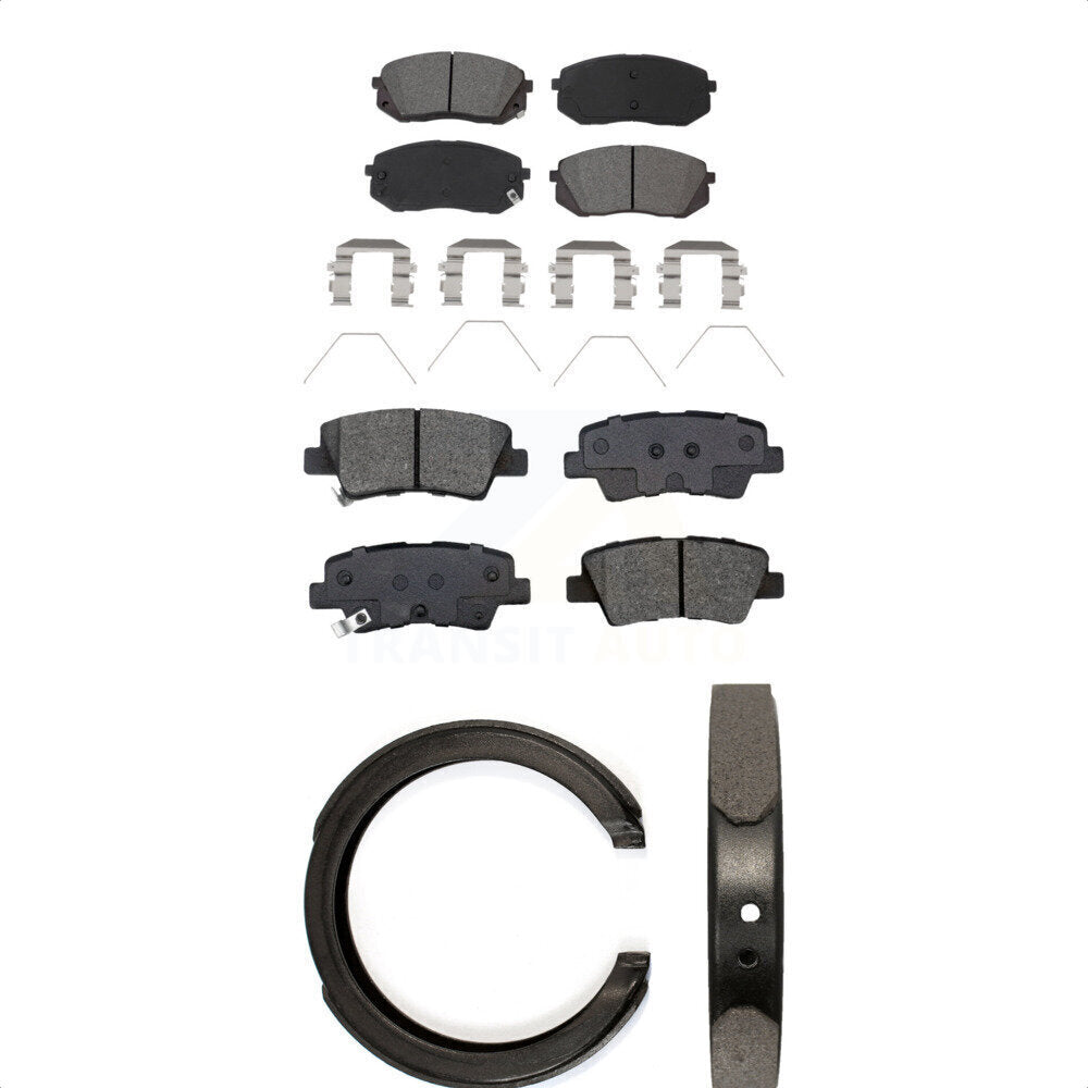 Front Rear Semi-Metallic Brake Pads And Parking Shoes Kit For Kia Optima KSN-100968