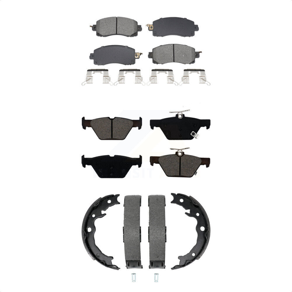 Front Rear Semi-Metallic Brake Pads And Parking Shoes Kit For Subaru Crosstrek KSN-100972