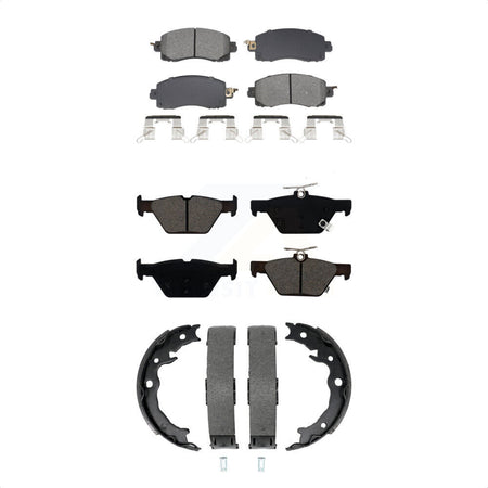 Front Rear Semi-Metallic Brake Pads And Parking Shoes Kit For Subaru Crosstrek KSN-100972